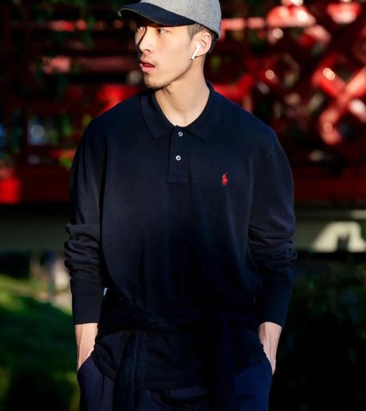 F031484红色战马小标刺绣情侣翻领Polo衫长袖上衣 商品图6