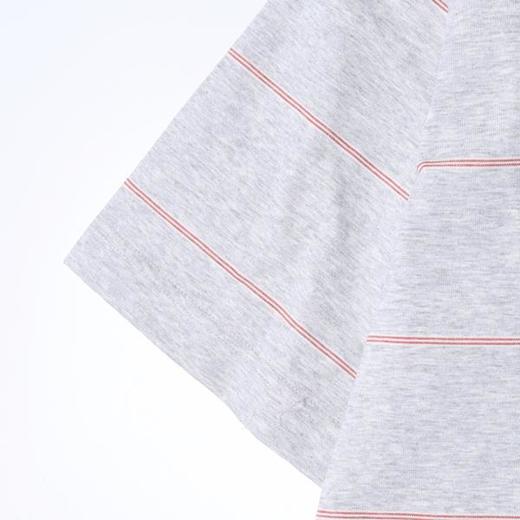 26T620SDSA男装2026新款高贵轻奢日系百搭条纹圆领短袖T恤时尚宽松上衣 商品图3