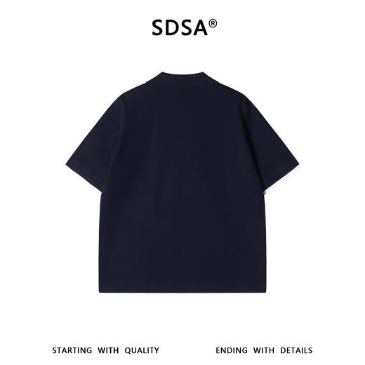 26T558SDSA男装2026新款高贵轻奢简约肌理感撞色假两件翻领短袖T恤百搭 商品图5