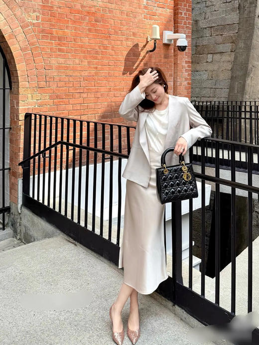 Dior  黑金 漆皮 藤格纹 五格 戴妃包 商品图2