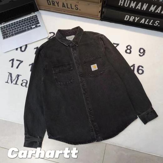 F031485春季新款休闲水洗做旧翻领牛仔衬衫外套男女同款 商品图6