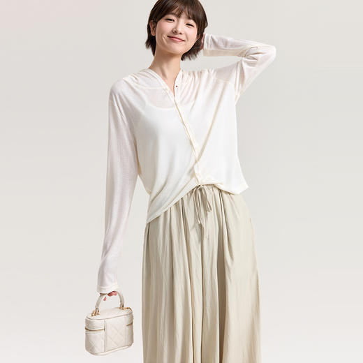 自由风·素简小开衫 解锁春夏轻氧自然感  轻盈透气、凉感亲肤 单穿、内搭、外披都好看LYZ 商品图2