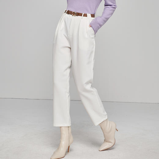 剩S 芳外秋季新款时尚设计感纯色裤子斜插袋通勤百搭休闲裤女1289 商品图1