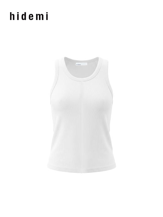 hidemi副线小h 简约百搭休闲罗纹无袖背心吊带上衣 商品图9