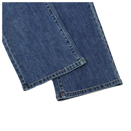 半身缘女裤 春季浮雕感压花柔软中直筒宽松牛仔裤261102U10120185 商品图10