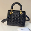 Dior  黑金 漆皮 藤格纹 五格 戴妃包 商品缩略图1