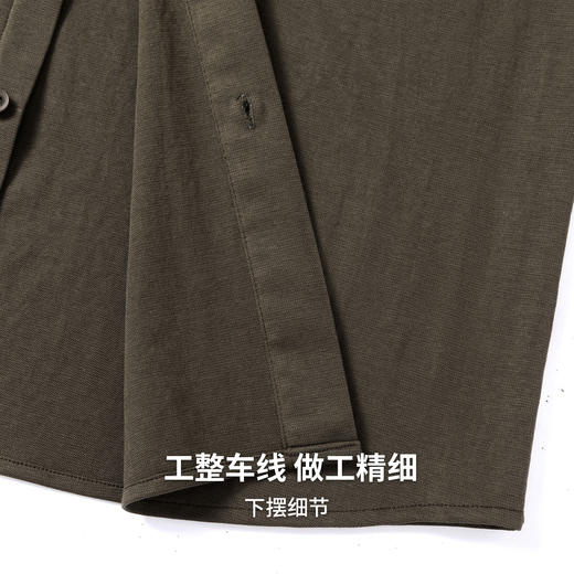 【含棉】圣得西短袖衬衫男款2026新款春季休闲百搭开衫翻领上衣 商品图9