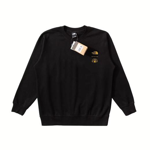 F031408趣味撞色小印花logo叠加帐篷元素圆领情侣款卫衣 商品图4