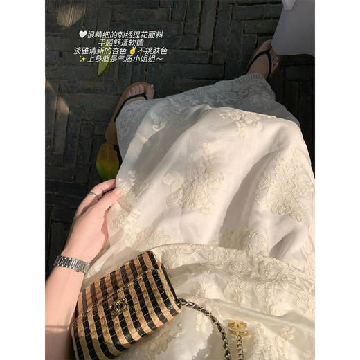 <曾小咸推荐>韩系拼接蕾丝吊带套装裙夏【预售款，预计3-15天！！】 商品图2