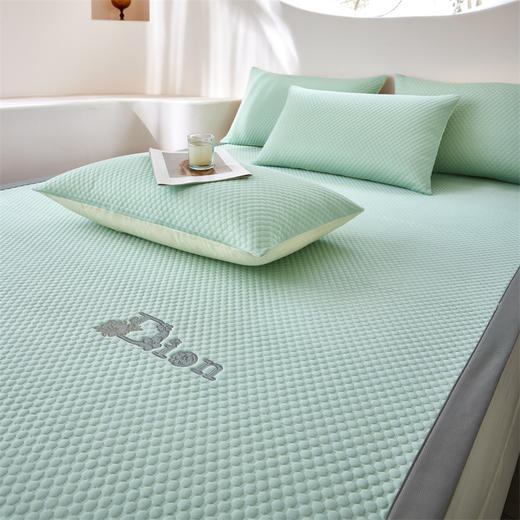 【品牌直发】加倍生活 新款云母凉感冰豆豆席床席款凉席三件套 7色可选席子 商品图2
