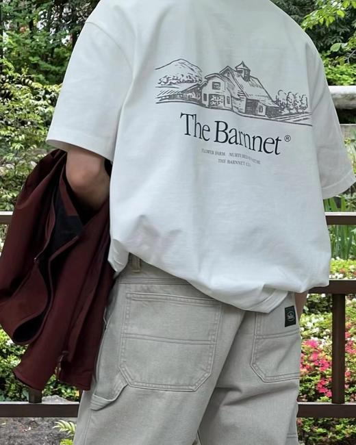 F031445复古简约前后字母小房子印花圆领短袖T恤 商品图12