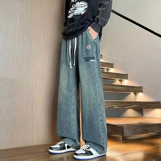 F031430秋冬简单大气个性百搭休闲敞口柔软亲肤牛仔裤长裤 商品图6