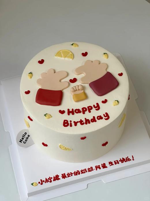 多款式~一家三口翻糖手爱心蛋糕-低糖处理无添加 商品图0