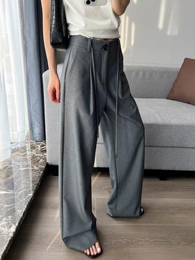 马*拉同款醋酸天丝西裤