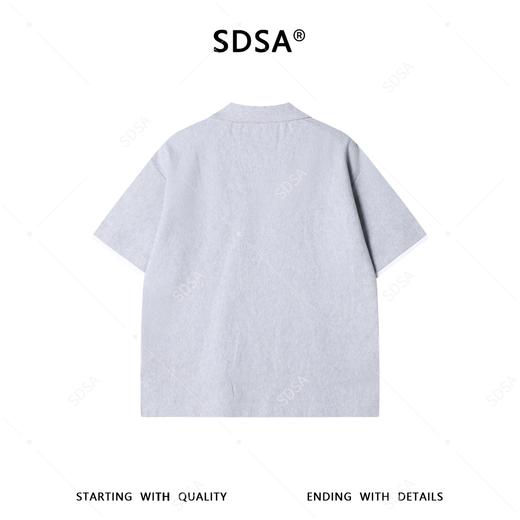 26T558SDSA男装2026新款高贵轻奢简约肌理感撞色假两件翻领短袖T恤百搭 商品图5