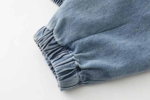 F031410女款夹克版复古风牛仔外套短款修身柔软翻领夹克 商品图9