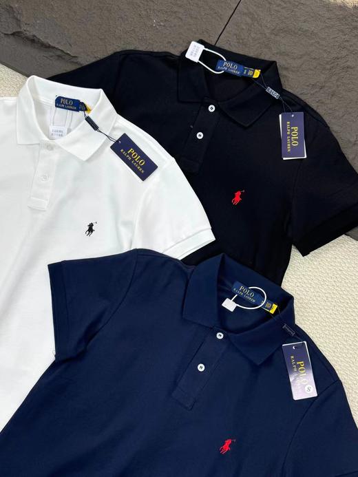 F031440纯棉网眼版型偏大万针刺绣小马标polo衫短袖上衣 商品图2