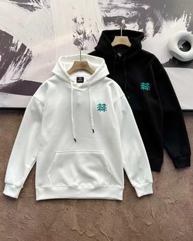 F031412新款防静电露营图案双层华棉连帽圆领男女同款卫衣