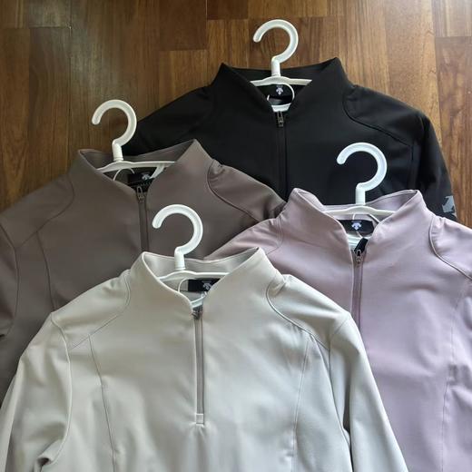 F031459女士一体绒户外运动训练跑步半拉链长袖 商品图1