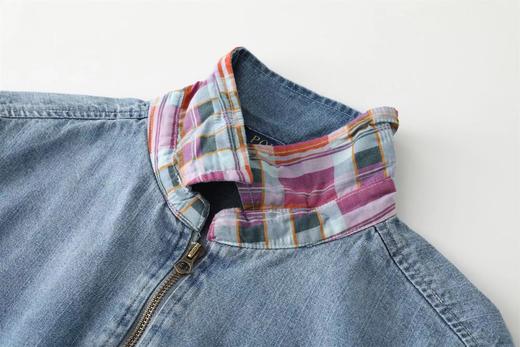 F031410女款夹克版复古风牛仔外套短款修身柔软翻领夹克 商品图8