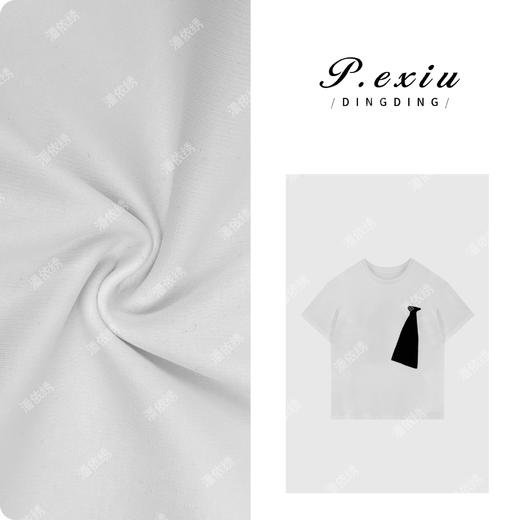 03-3潘依绣丁丁宠粉极简主义小众设计感休闲百搭短袖T恤 W-62005 商品图0
