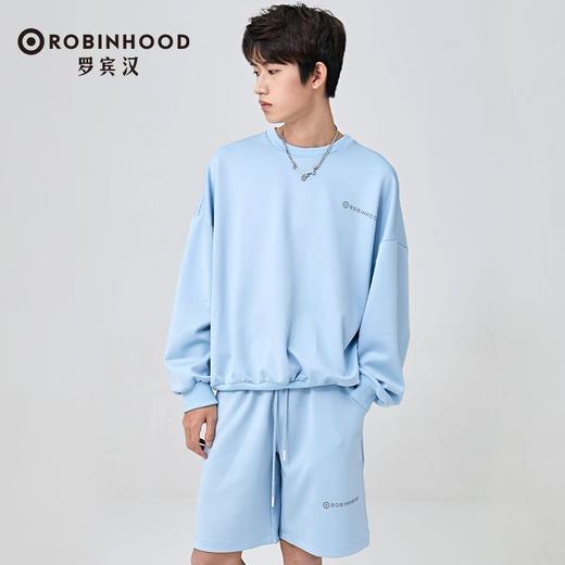 罗宾汉春季新款简约时尚休闲百搭日常宽松舒适男士圆领卫衣 商品图3