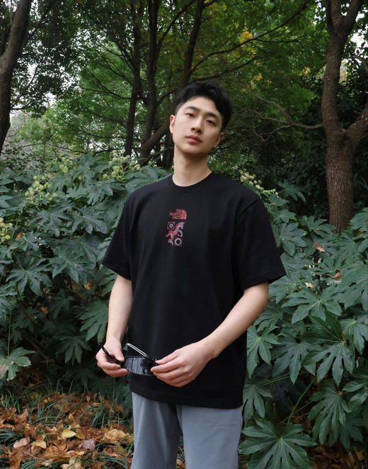 原单正品北面 TNF 马年限定CNY新年款 26ss短袖 纯棉面料 男女同款  胸前背后小标logo印花 
黑色 S-XL 商品图0