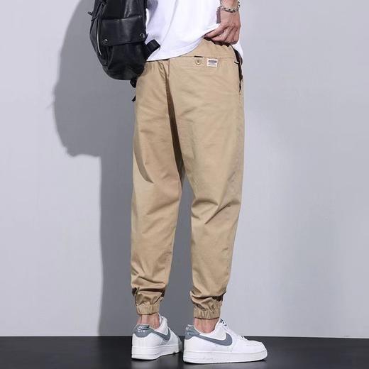 F031431春秋新款个性百搭棉涤混纺休闲面料束脚休闲长裤 商品图5