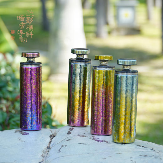 暗香疏影/口红杯/莫奈/纯钛高颜值迷你保温杯便携小巧钛杯双层真空水杯女神口红杯 商品图4