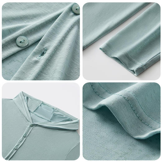 自由风·素简小开衫 解锁春夏轻氧自然感  轻盈透气、凉感亲肤 单穿、内搭、外披都好看LYZ 商品图5