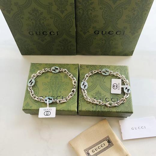 F031424双G珐琅互扣情侣手链简约时尚男女同款长度可调节 商品图0