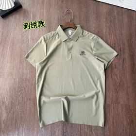 F031483冰丝卡美格翻领刺绣裸感无痕polo衫短袖Tee