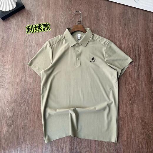 F031483冰丝卡美格翻领刺绣裸感无痕polo衫短袖Tee 商品图0