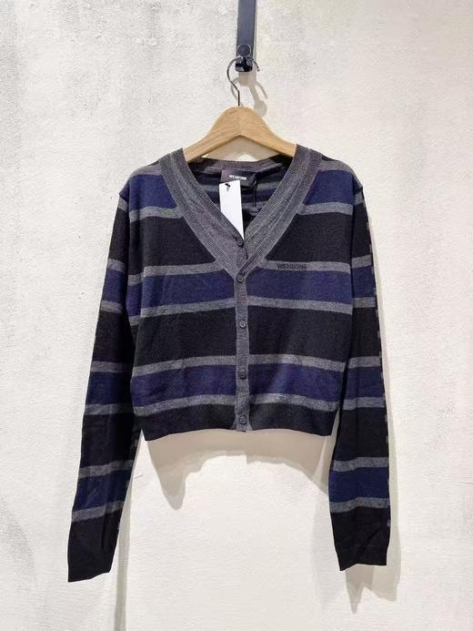 女款条纹针织开衫la 商品图0