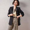 剩S/XL 芳外春季新款时尚通勤拼接单西链条装饰职场达人女式西服0035 商品缩略图2