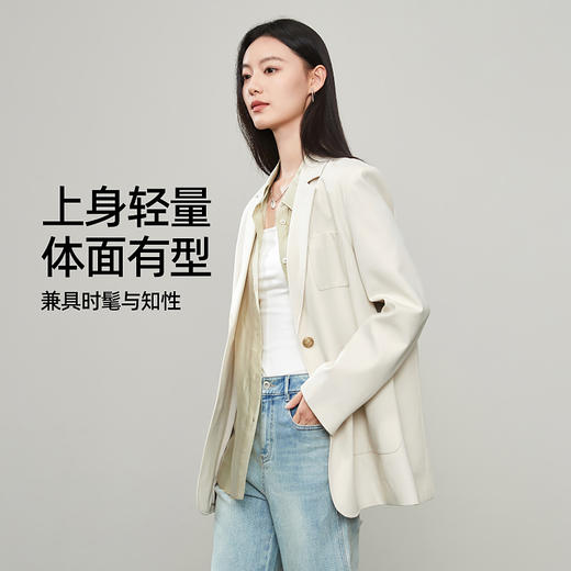 【亏本售！轻奢-西装外套】逸阳春新款休闲通勤正装气质显瘦高级感西服5066 商品图6