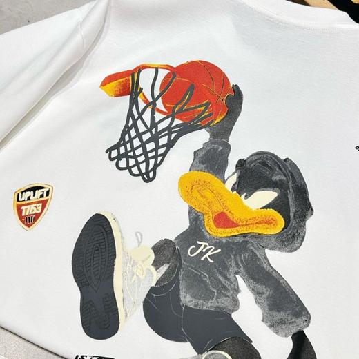 复古街潮宽松版卡通人物图案印花短袖夏季圆领T恤   YLZ-MZ-6611 商品图1