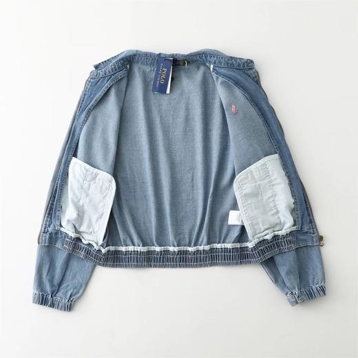 F031410女款夹克版复古风牛仔外套短款修身柔软翻领夹克 商品图5