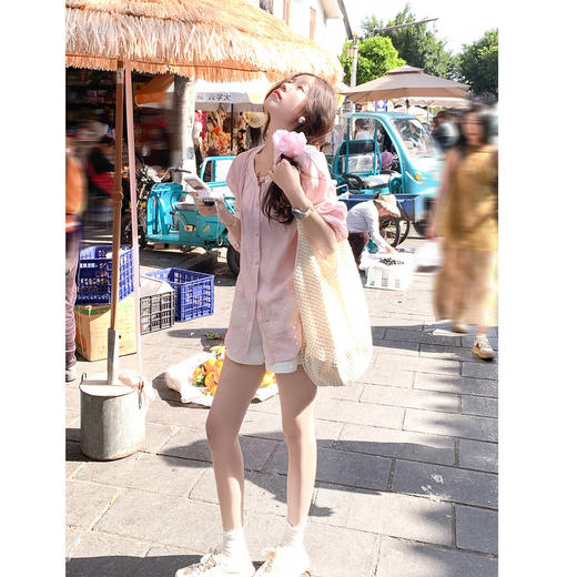 <曾小咸推荐>甜美风宽松休闲衬衫女夏季 商品图3