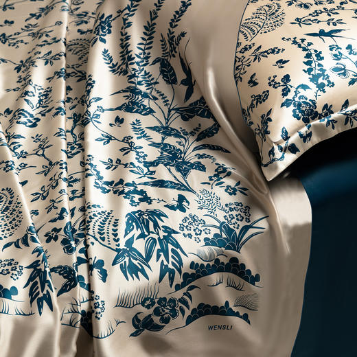 万事利真丝床品四件套-凤栖梧桐 商品图3