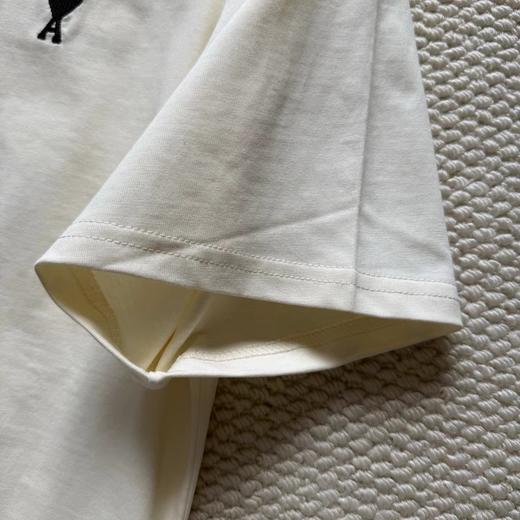 F031465春夏新款黑色爱心刺绣男女同款宽松短袖T恤 商品图6