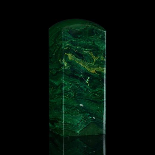 孤品17919翡翠绿孔雀绿石书画落款章藏书章2.0*2.0*4.8cm 商品图1