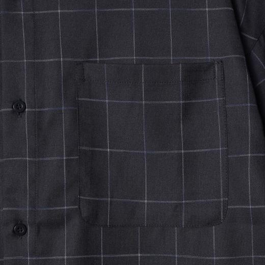 RY95596SDSA男装2026新款高贵轻奢老钱风潮流格子短袖衬衫下摆松紧百搭 商品图2