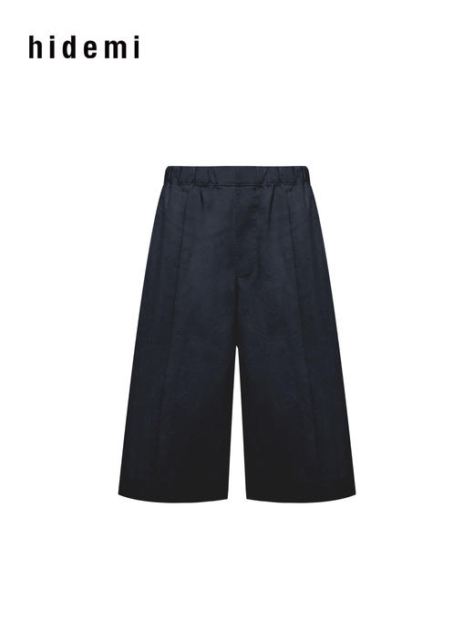 hidemi副线小h 简约休闲阔腿中裤七分裤休闲裤 商品图10