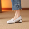 【预售5天】巨软法式复古羊皮乐福鞋女粗中跟一脚蹬通勤百搭单鞋山茶花小皮鞋SY&8710 商品缩略图3
