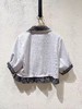女款拼接格纹短袖polo衫hu 商品缩略图1