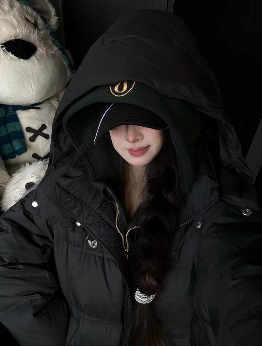 F031451女款薄绒修身轻盈保暖休闲连帽开衫卫衣外套 商品图8