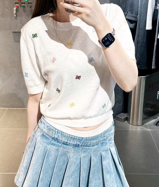 纯原程潇同款Ann Andelman五彩刺绣短袖针织衫031412 商品图2