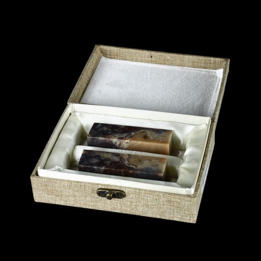 孤品17928伊犁石情侣对章结婚对章书画落款组合用章 2.5*2.5*8.5cm 商品图5