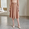 剩S 米思阳气质温柔杏色高腰半身裙春秋新款收腰显瘦A字大摆裙子0518 商品缩略图2